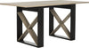 Safavieh Monty Retro Mid Century Wood Dining Table Light Oak and Black Furniture  Feature