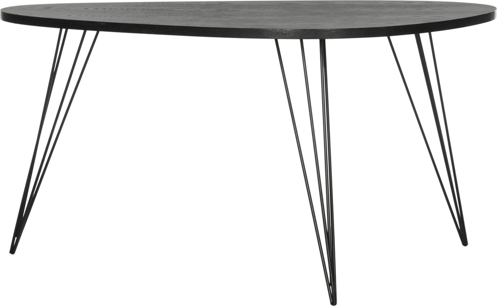Safavieh Rocco Retro Mid Century Wood Coffee Table Black Furniture main image