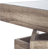 Safavieh Anwen Mid Century Geometric Wood Coffee Table Light Oak Furniture 