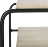 Safavieh Marcel Retro Mid Century Three Tier End Table Light Oak and Black Furniture 