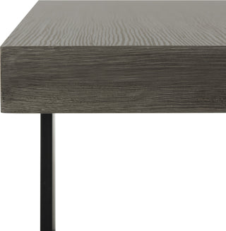 Safavieh Amalya Modern Mid Century Wood Coffee Table Dark Grey and Black Furniture 