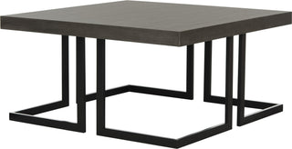 Safavieh Amalya Modern Mid Century Wood Coffee Table Dark Grey and Black Furniture 