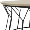 Safavieh Deion Retro Mid Century Wood Coffee Table Light Oak and Black Furniture 