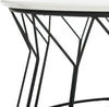 Safavieh Deion Retro Mid Century Lacquer Coffee Table White and Black Furniture 