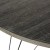 Safavieh Marino Round Dining Table Dark Grey and Black Furniture 