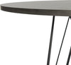 Safavieh Marino Round Dining Table Dark Grey and Black Furniture 