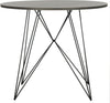 Safavieh Marino Round Dining Table Dark Grey and Black Furniture main image