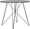 Safavieh Marino Round Dining Table Dark Grey and Black Furniture 