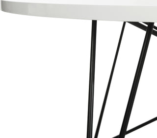 Safavieh Maris Retro Mid Century Lacquer Coffee Table White and Black Furniture 