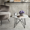 Safavieh Vida Retro Mid Century Lacquer End Table White and Black Furniture  Feature