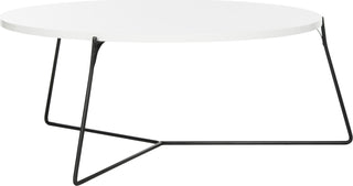 Safavieh Mae Retro Mid Century Lacquer Coffee Table White and Black Furniture 