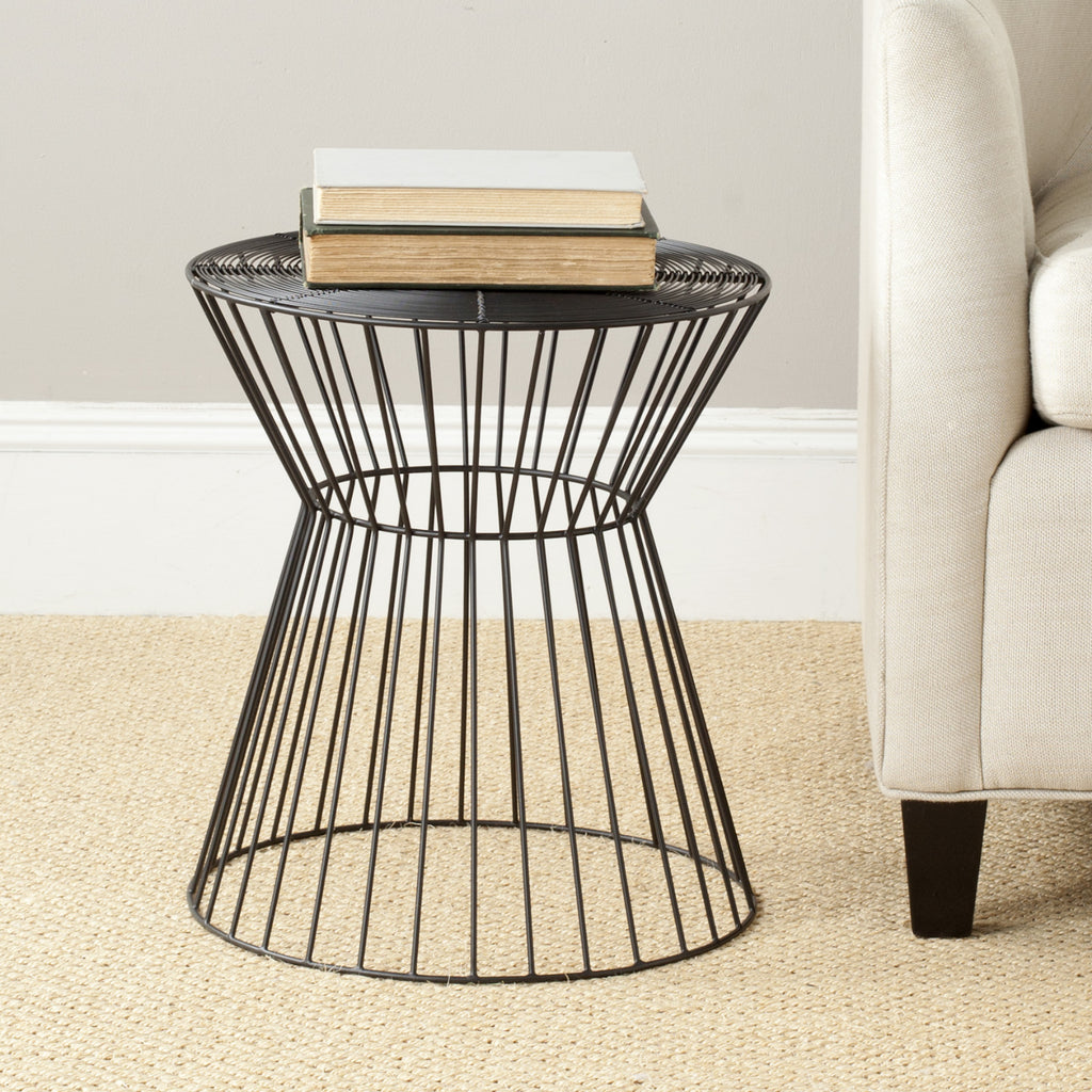 Safavieh Adele Iron Wire Stool Black Furniture  Feature