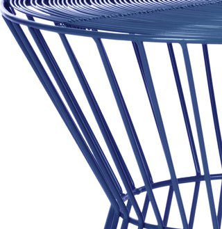 Safavieh Adele Iron Wire Stool Dark Blue Furniture 