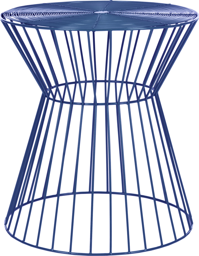 Safavieh Adele Iron Wire Stool Dark Blue Furniture main image