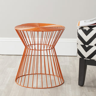 Safavieh Adele Iron Wire Stool Orange Furniture  Feature