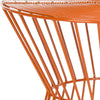 Safavieh Adele Iron Wire Stool Orange Furniture 