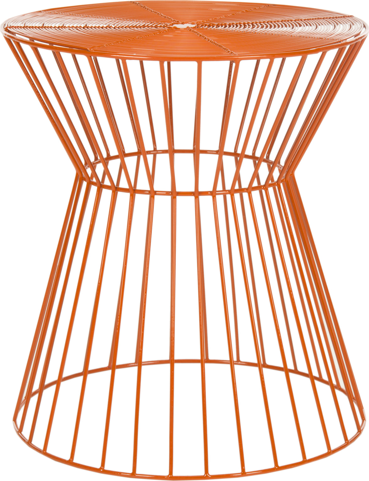 Safavieh Adele Iron Wire Stool Orange Furniture main image