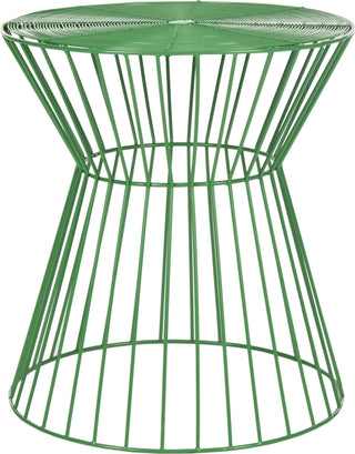 Safavieh Adele Iron Wire Stool Green Furniture main image