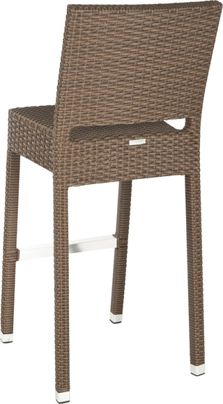 Safavieh Bethel Indoor-Outdoor Bar Stool Brown Furniture 