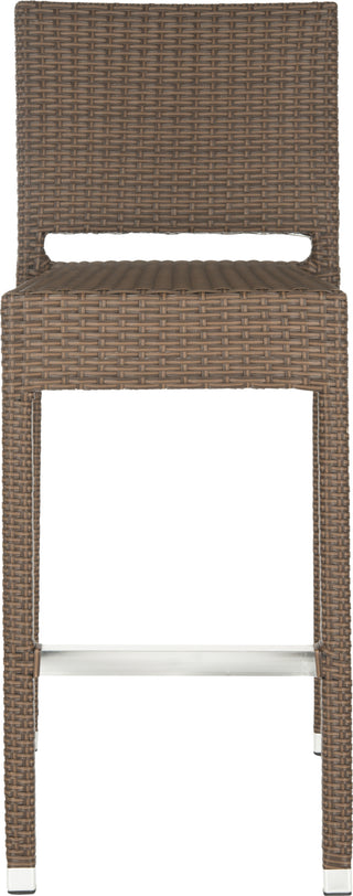 Safavieh Bethel Indoor-Outdoor Bar Stool Brown Furniture main image