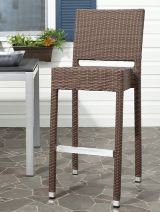 Safavieh Bethel Indoor-Outdoor Bar Stool Brown Furniture  Feature