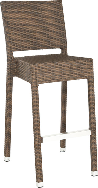 Safavieh Bethel Indoor-Outdoor Bar Stool Brown Furniture 