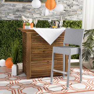 Safavieh Bethel Indoor-Outdoor Bar Stool Grey  Feature