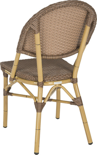 Safavieh Barrow Stacking Indoor-Outdoor Side Chair Brown Furniture 