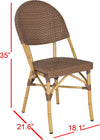 Safavieh Barrow Stacking Indoor-Outdoor Side Chair Brown Furniture 