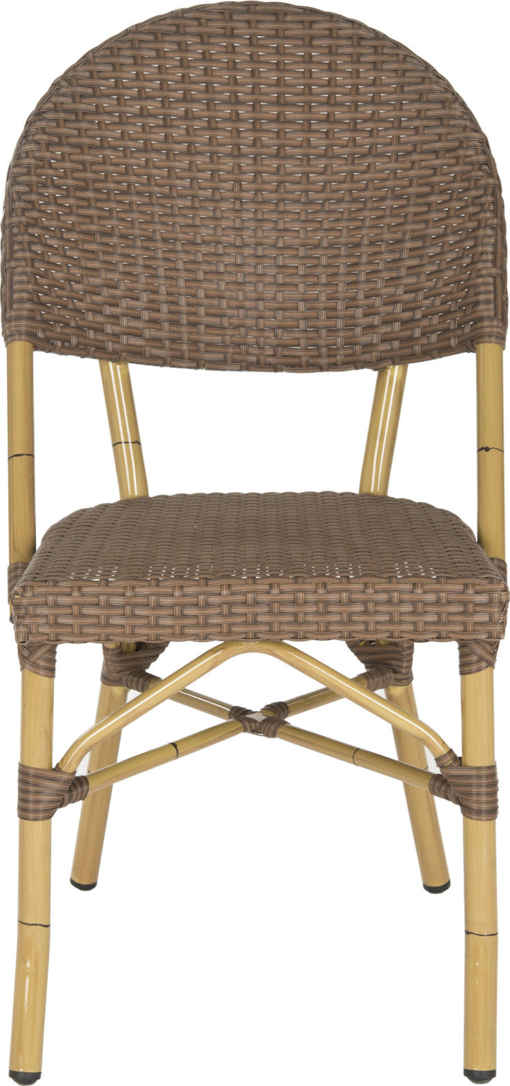 Safavieh Barrow Stacking Indoor-Outdoor Side Chair Brown Furniture main image