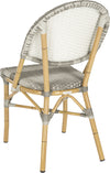 Safavieh Barrow Stacking Indoor-Outdoor Side Chair Grey Furniture 