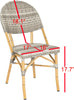 Safavieh Barrow Stacking Indoor-Outdoor Side Chair Grey Furniture 