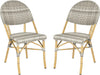 Safavieh Barrow Stacking Indoor-Outdoor Side Chair Grey Furniture 
