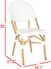 Safavieh Barrow Stacking Indoor-Outdoor Side Chair Off White Furniture 