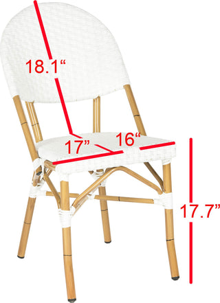 Safavieh Barrow Stacking Indoor-Outdoor Side Chair Off White Furniture 