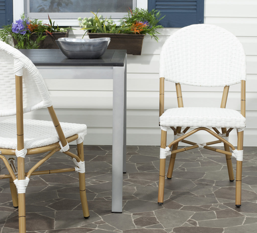 Safavieh Barrow Stacking Indoor-Outdoor Side Chair Off White  Feature