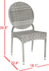 Safavieh Valdez Indoor-Outdoor Stacking Side Chair Grey Furniture 