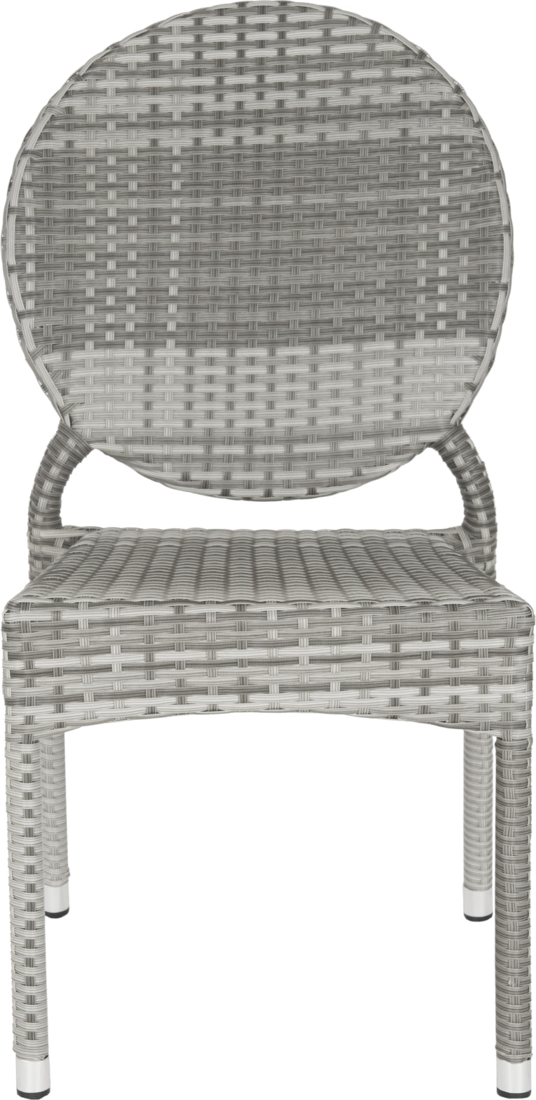 Safavieh Valdez Indoor-Outdoor Stacking Side Chair Grey Furniture main image