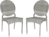 Safavieh Valdez Indoor-Outdoor Stacking Side Chair Grey Furniture 