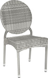 Safavieh Valdez Indoor-Outdoor Stacking Side Chair Grey Furniture 