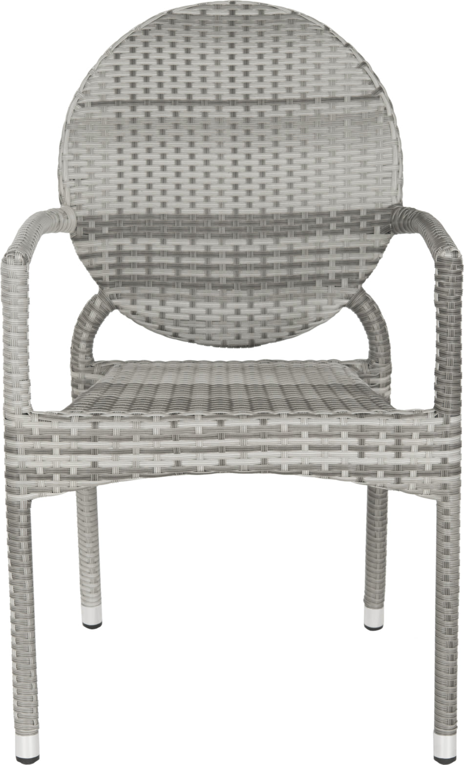 Safavieh Valdez Indoor-Outdoor Stacking Arm Chair Grey Furniture main image