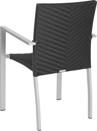 Safavieh Cordova Indoor-Outdoor Stacking Armchair Black Furniture 