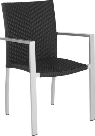 Safavieh Cordova Indoor-Outdoor Stacking Armchair Black Furniture 