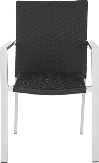 Safavieh Cordova Indoor-Outdoor Stacking Armchair Black Furniture main image