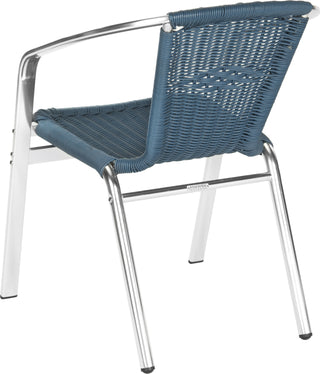 Safavieh Wrangell Indoor-Outdoor Stacking Armchair Teal Furniture 