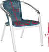 Safavieh Wrangell Indoor-Outdoor Stacking Armchair Teal Furniture 