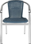 Safavieh Wrangell Indoor-Outdoor Stacking Armchair Teal Furniture main image