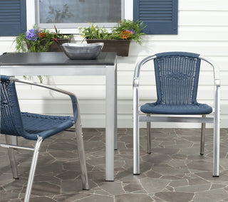 Safavieh Wrangell Indoor-Outdoor Stacking Armchair Teal  Feature