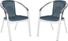 Safavieh Wrangell Indoor-Outdoor Stacking Armchair Teal Furniture 