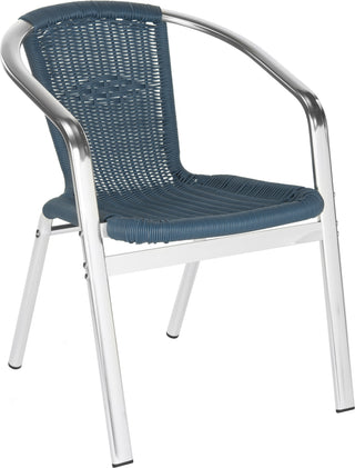 Safavieh Wrangell Indoor-Outdoor Stacking Armchair Teal Furniture 